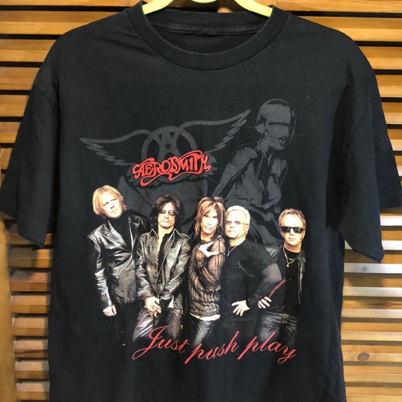 aerosmith just push play t shirt